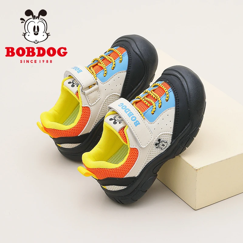 巴布豆男童鞋1-6岁儿童软底学步鞋2025春秋网面女童宝宝潮鞋防滑