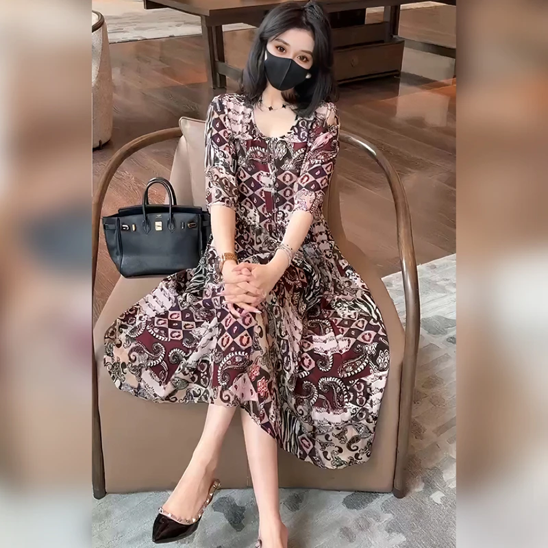 Linda姐高端线【欧若风】夏季时尚气质复古法式连衣裙AA5LYH0676