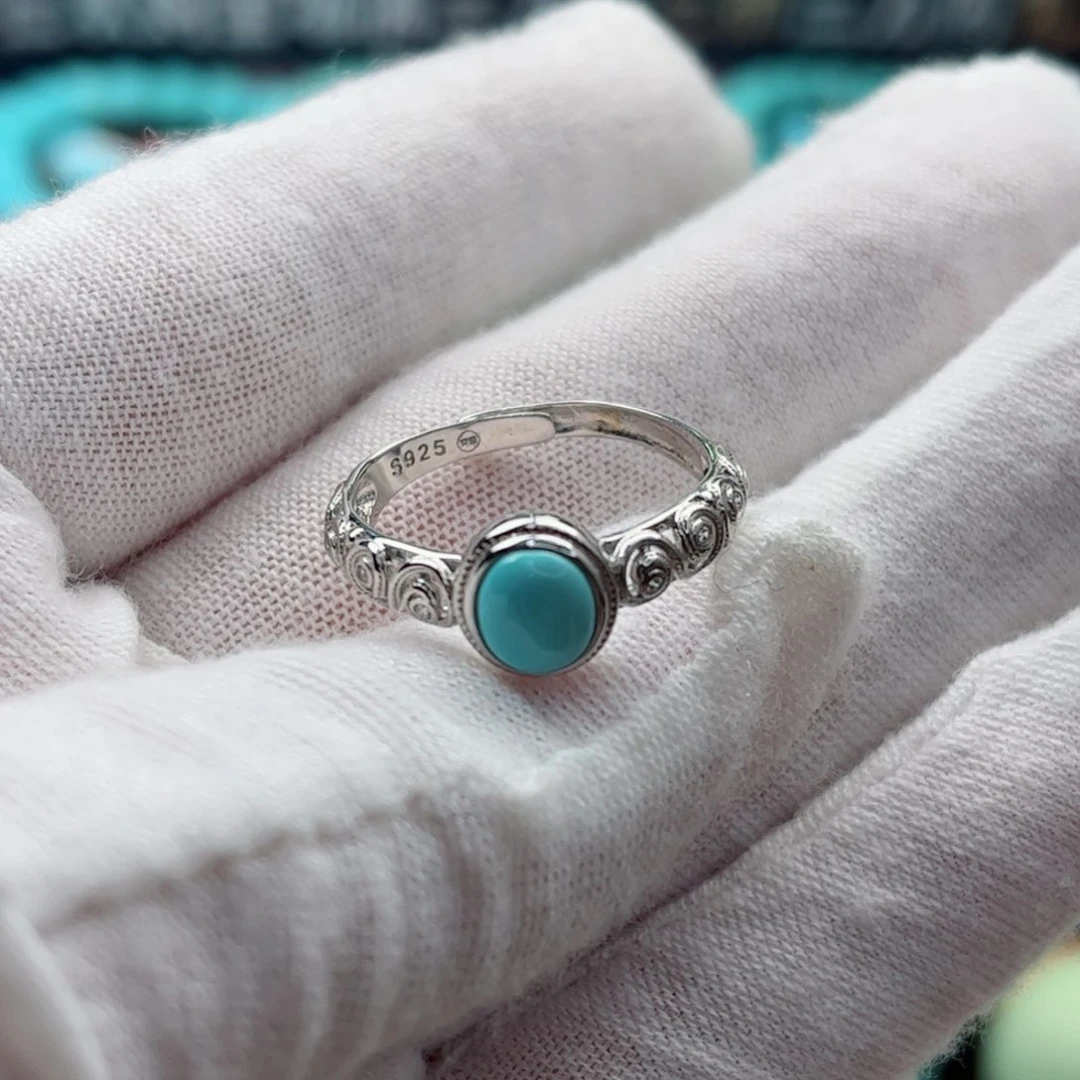 银S925镶嵌绿松石配饰