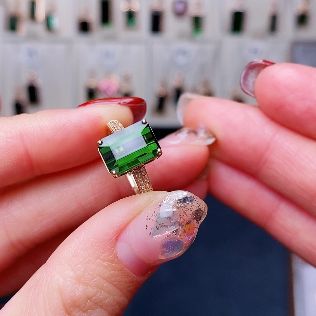 碧玺戒指碧玺18K金镶嵌樊*