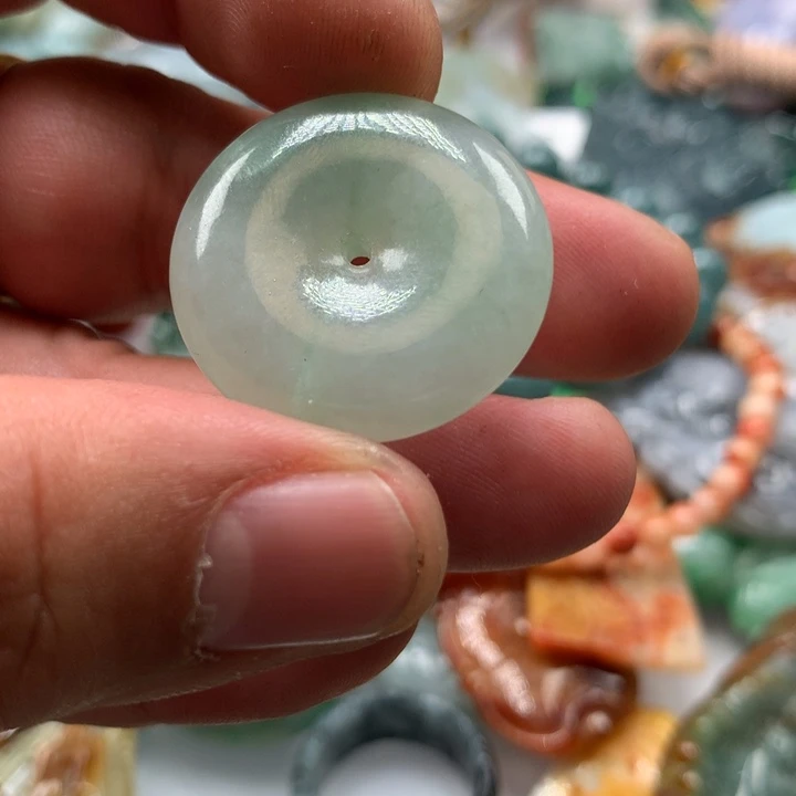 翡翠项链未镶嵌保真天然a货翡翠