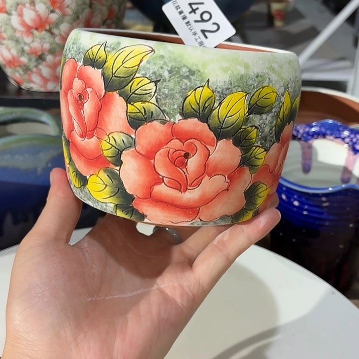 花盆花盆花盆手绘微瑕