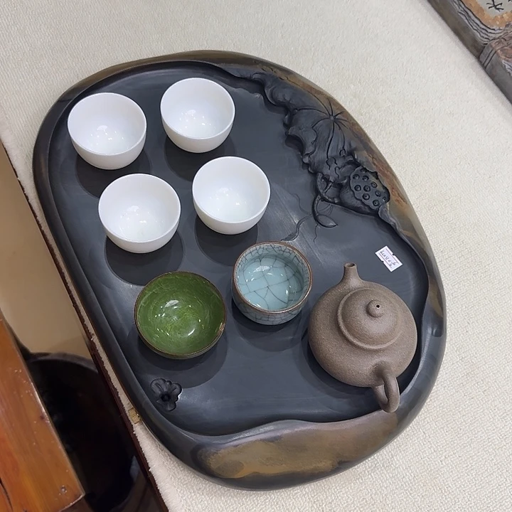 歙砚茶盘（满堂和气）
