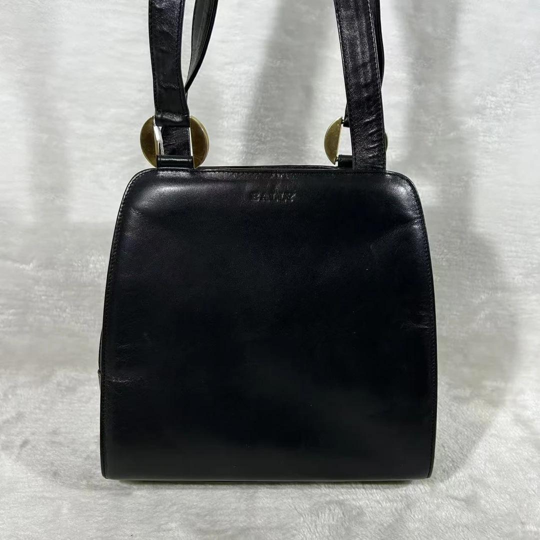 95新 BALLY/巴利 黑色单肩包G24019692尺寸25*24