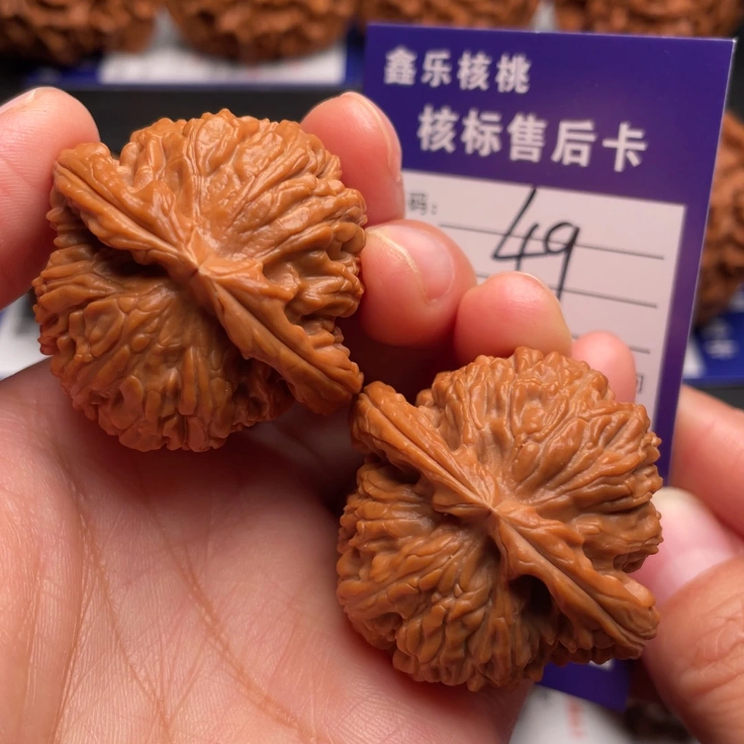 文玩核桃把件白狮子41全品