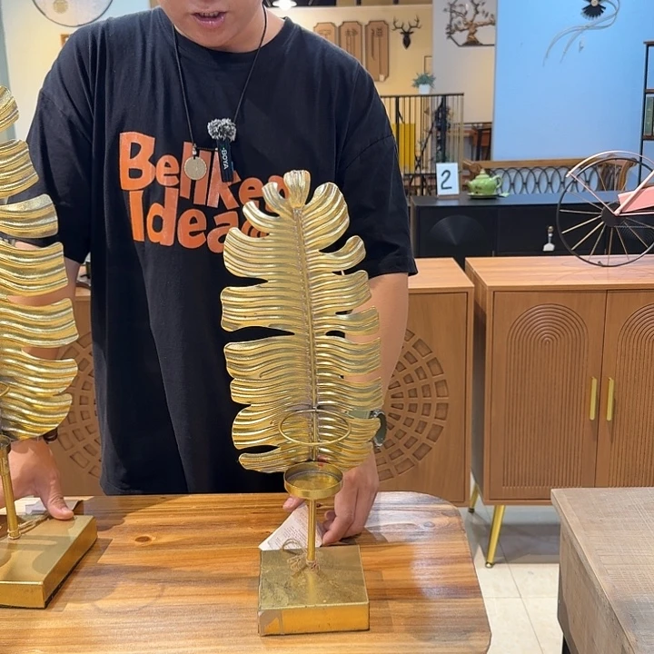 有机玻璃铁艺烛台