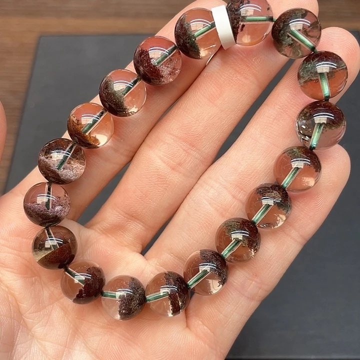 水晶手链未镶嵌17绿幽灵11mm