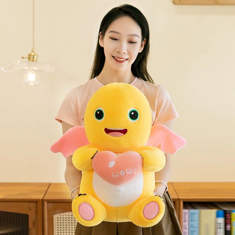 可爱抱心奶龙小七变身蜜蜂奶龙公仔爱心天使布娃娃表白陪伴礼物女