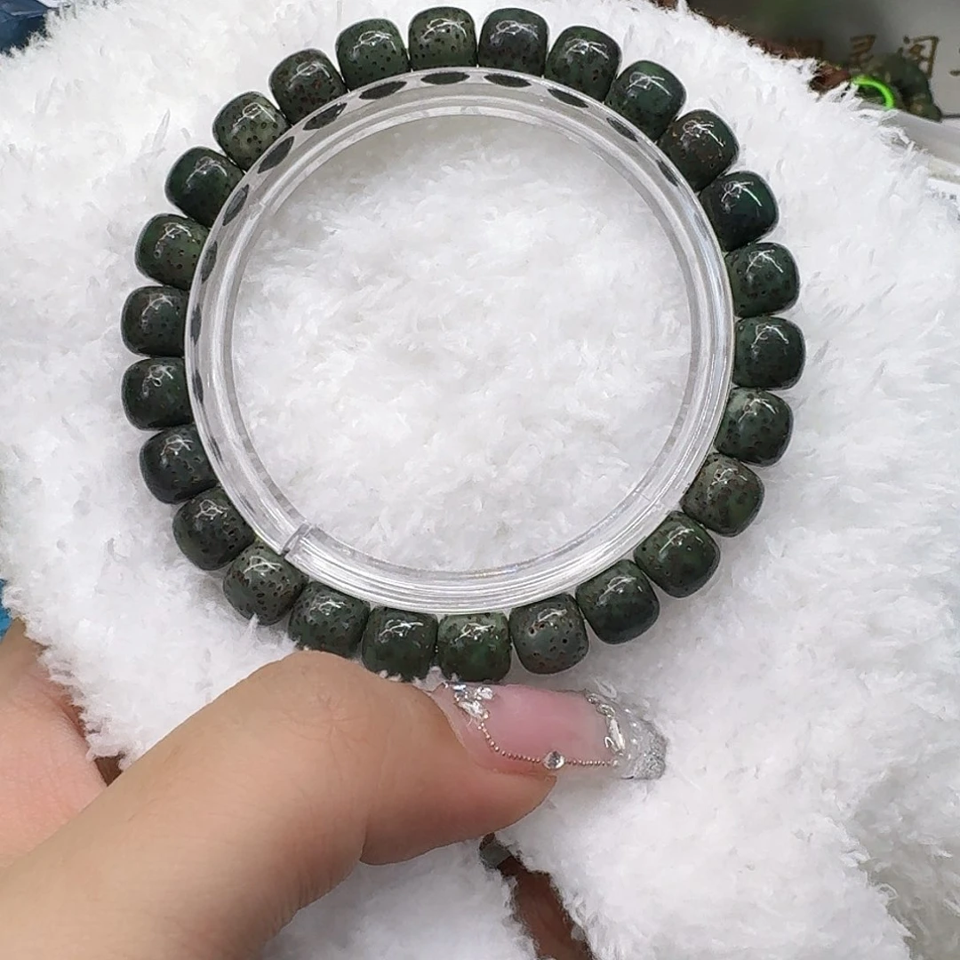 星月菩提手串121高端满绿星月菩提98桶单圈