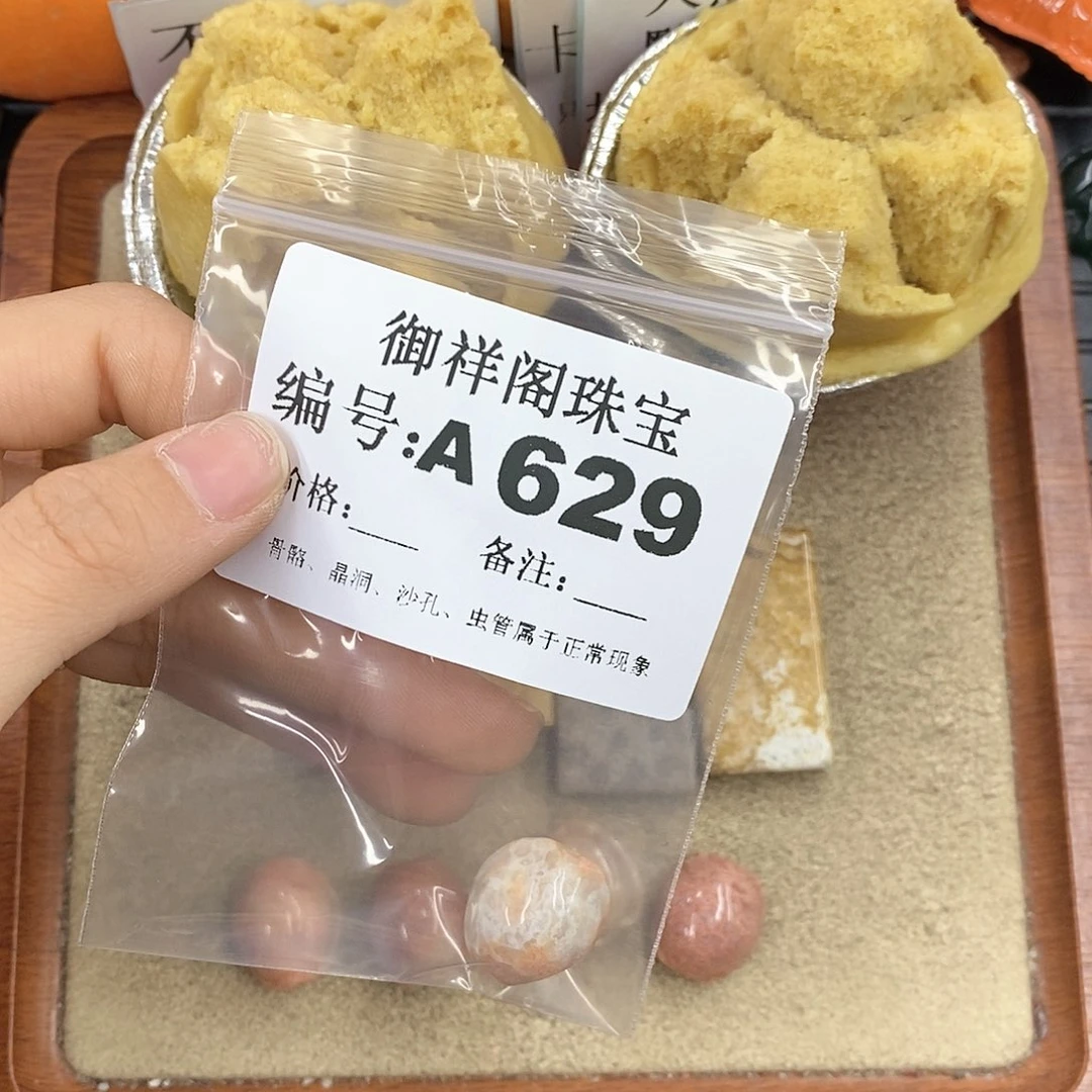 硅化珊瑚（珊瑚玉）颈饰未镶嵌木*