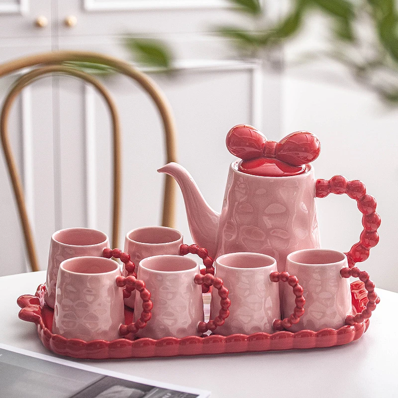 陶瓷水具套装乔迁新居搬家茶具家用结婚杯具茶壶新婚订婚新娘礼物
