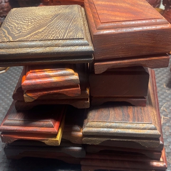 奇***石邵氏紫檀红花梨底座