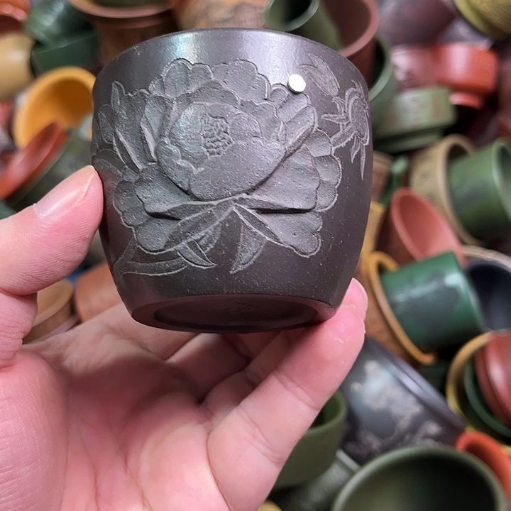 紫砂茶杯全手工紫砂主人杯