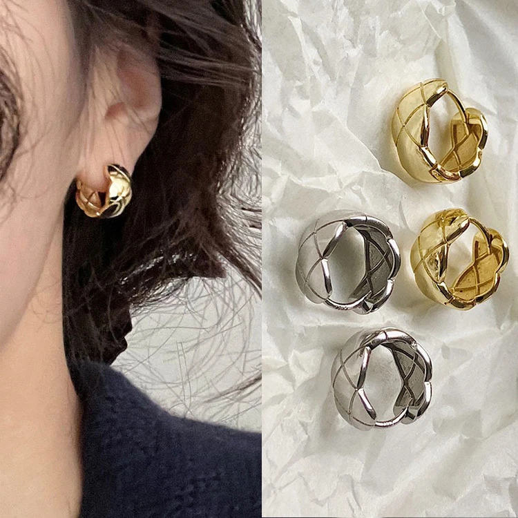合金耳饰 耳钉女百搭个性法式气质ins冷淡风小众耳环耳饰简约素款