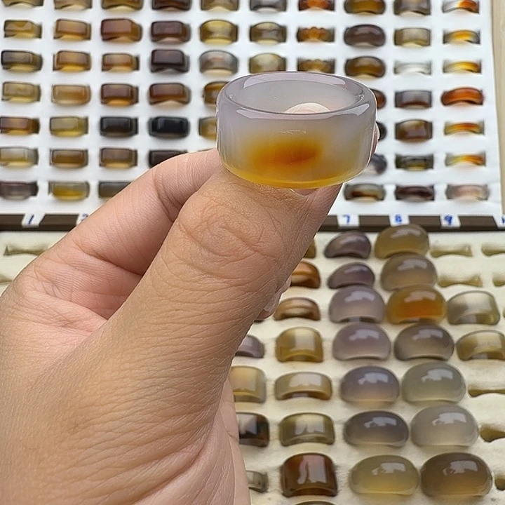 玛瑙/玉髓未镶嵌戒圈18/19