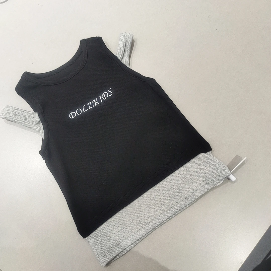 056儿童夏款假两件背心