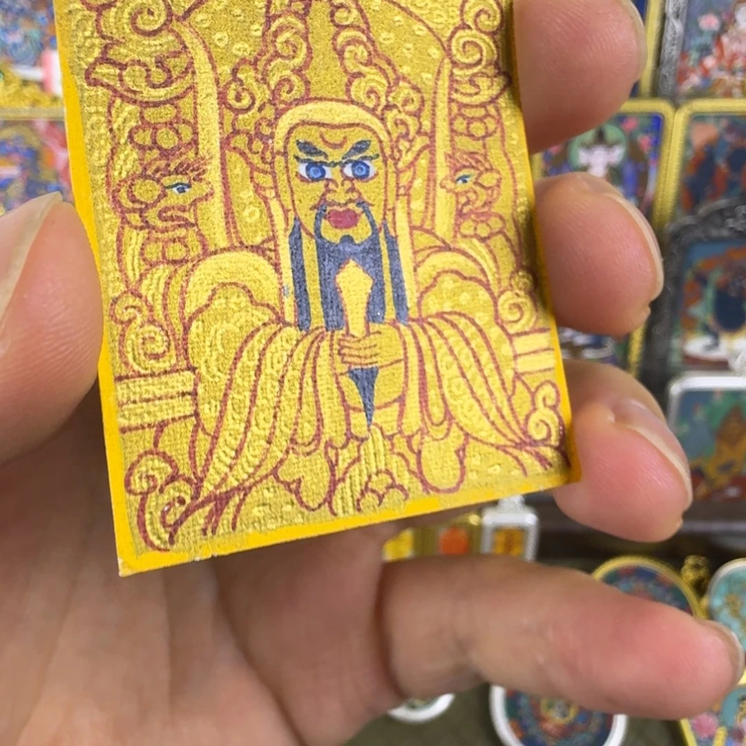 吊坠纯手绘金唐五爷