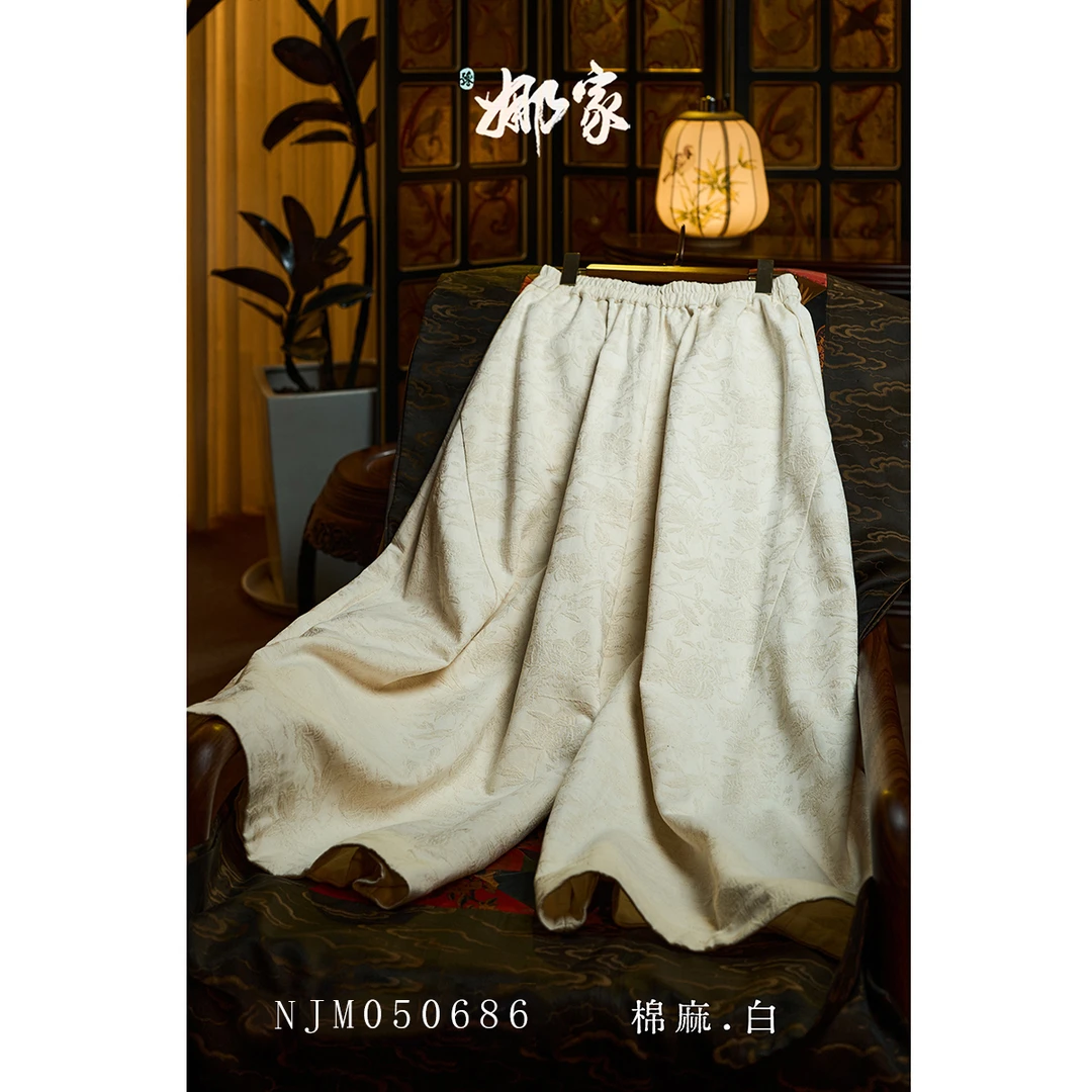 娜家棉麻阔腿裤NJM（050686）复古日常中国风