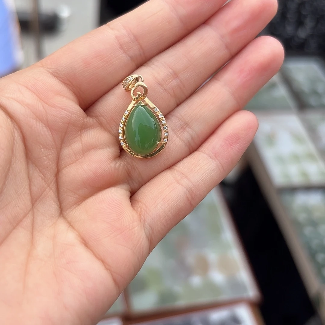 颈饰银S925镶嵌和田玉