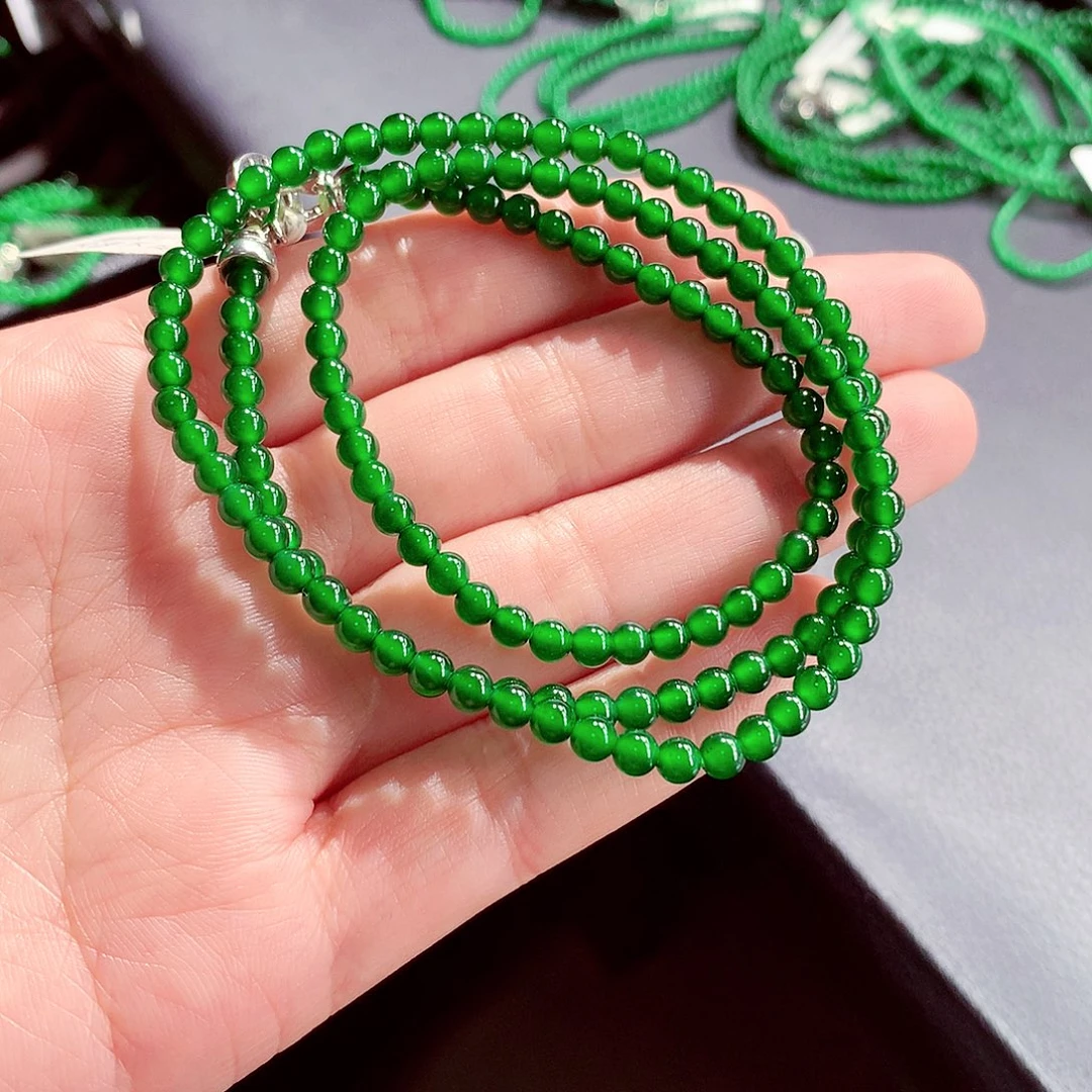 翡翠未镶嵌毛衣链