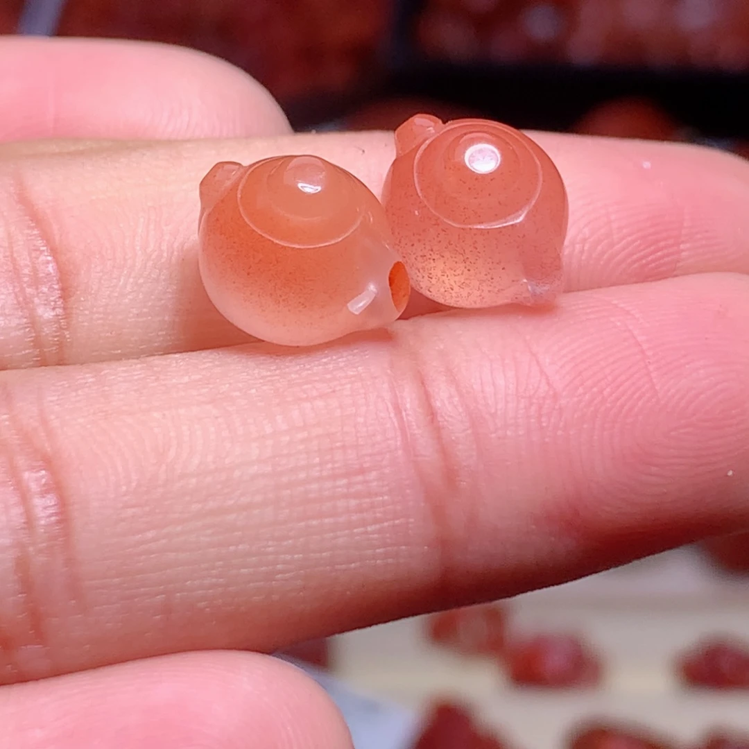 南红玛瑙未镶嵌珠宝半成品把把胡