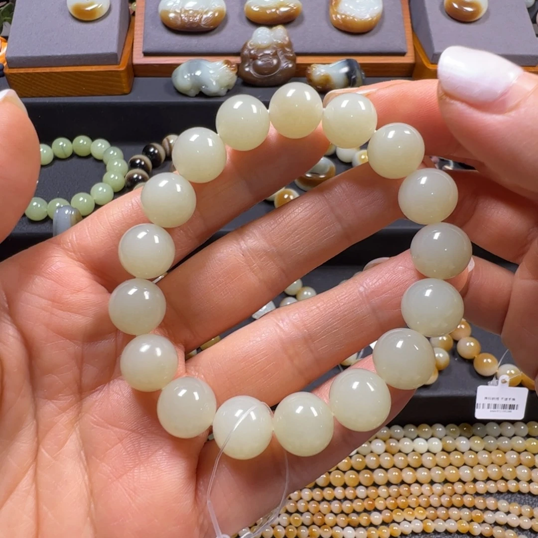 和田玉未镶嵌手链卡12