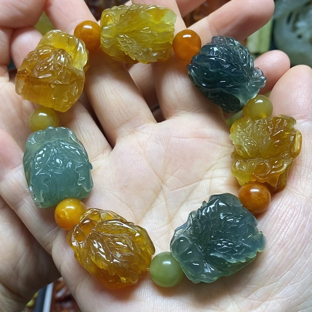蛇纹石玉未镶嵌手链