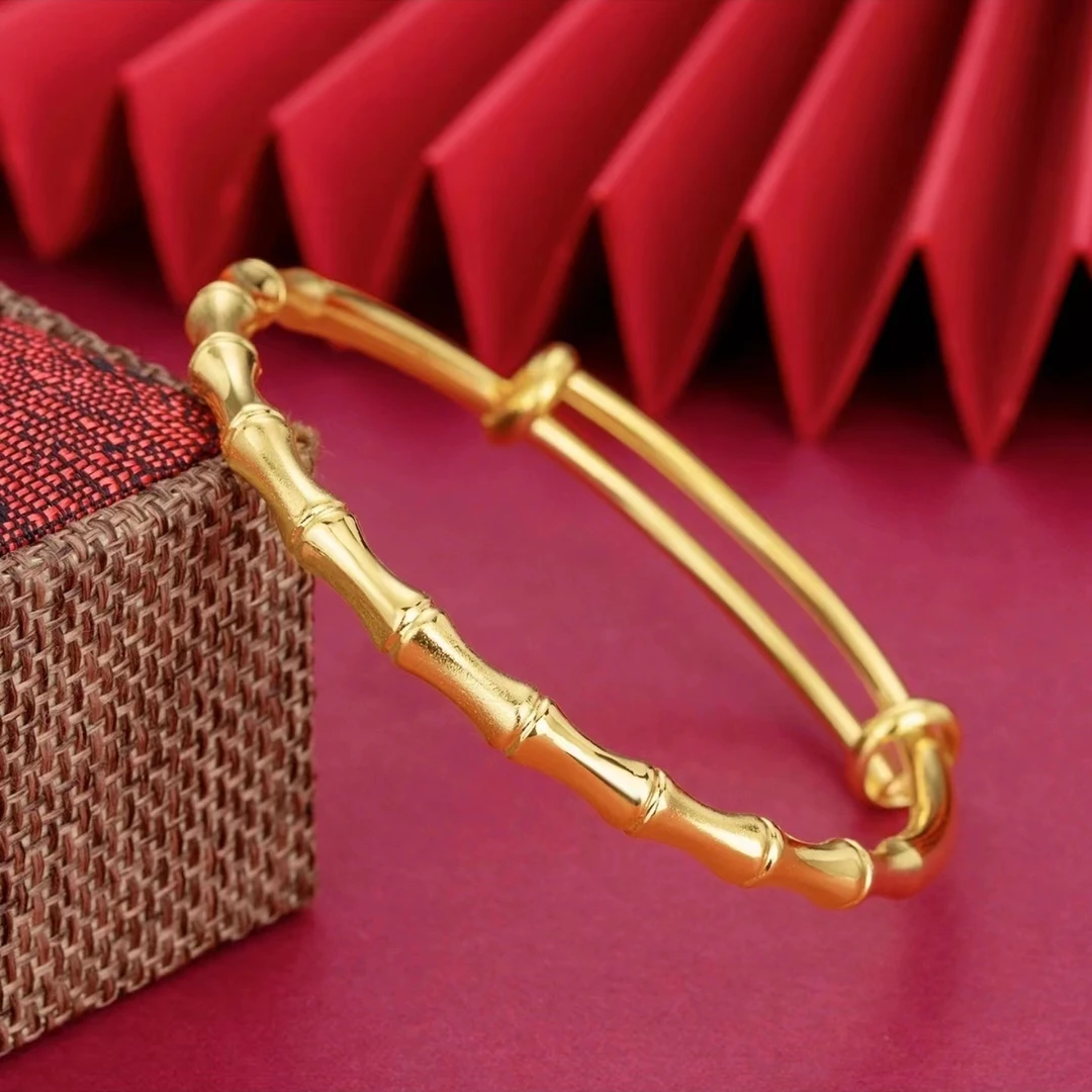 合金手镯 精工版【竹节推拉手镯】经典款时尚优雅显气质轻奢