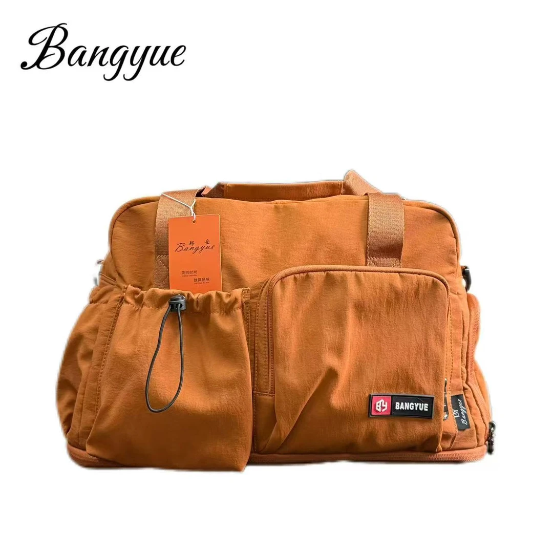 欧美风日系简约复古便携款旅行包干湿分离个性