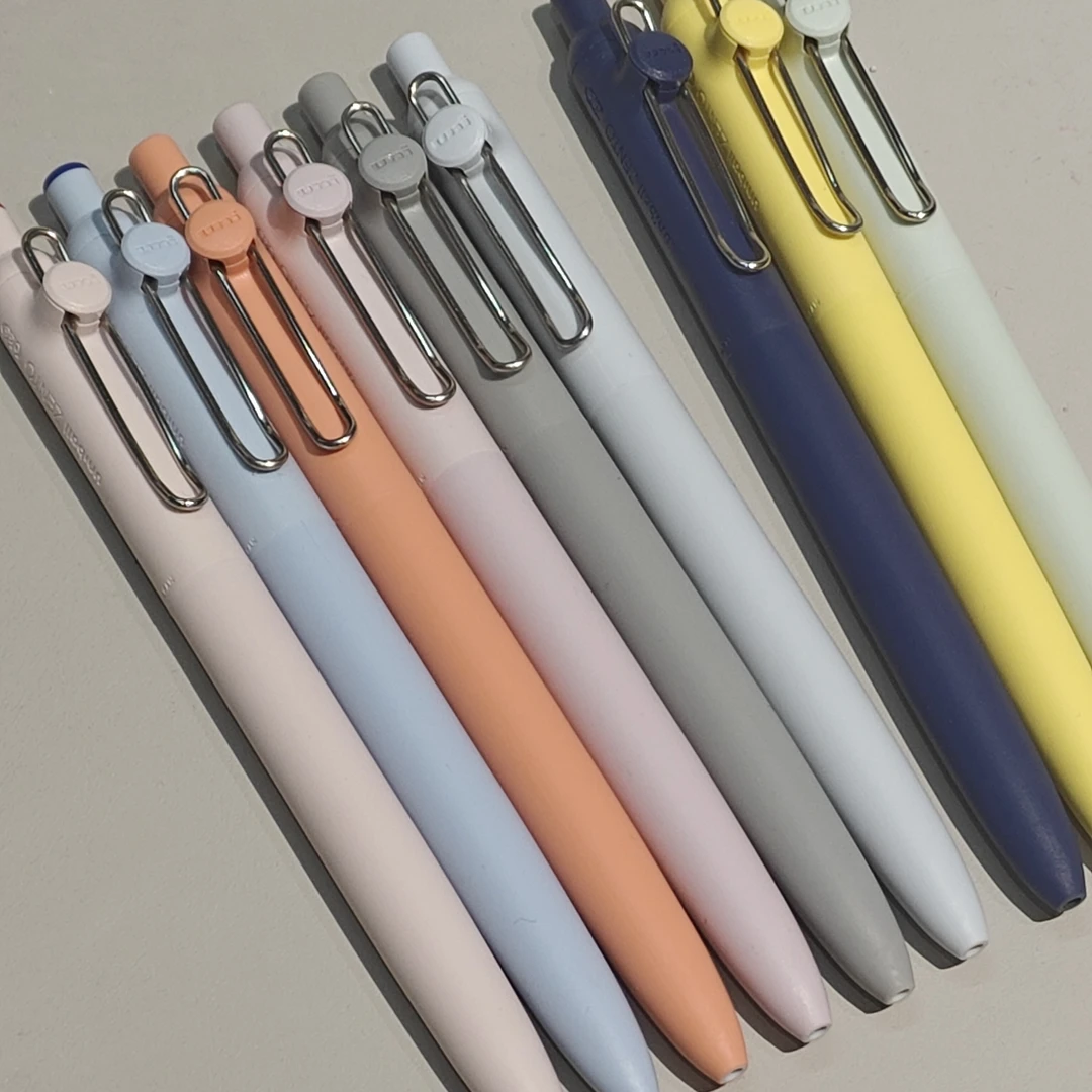 【9支】按动中性笔ZENTO限定低重心速干学生笔小浓芯