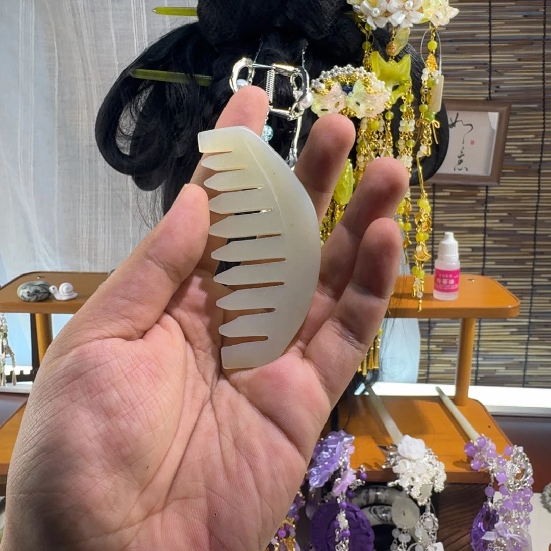 蛇纹石玉合金发饰