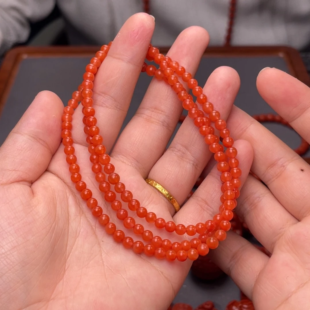 未镶嵌配饰卡4毫米➕南红玛瑙