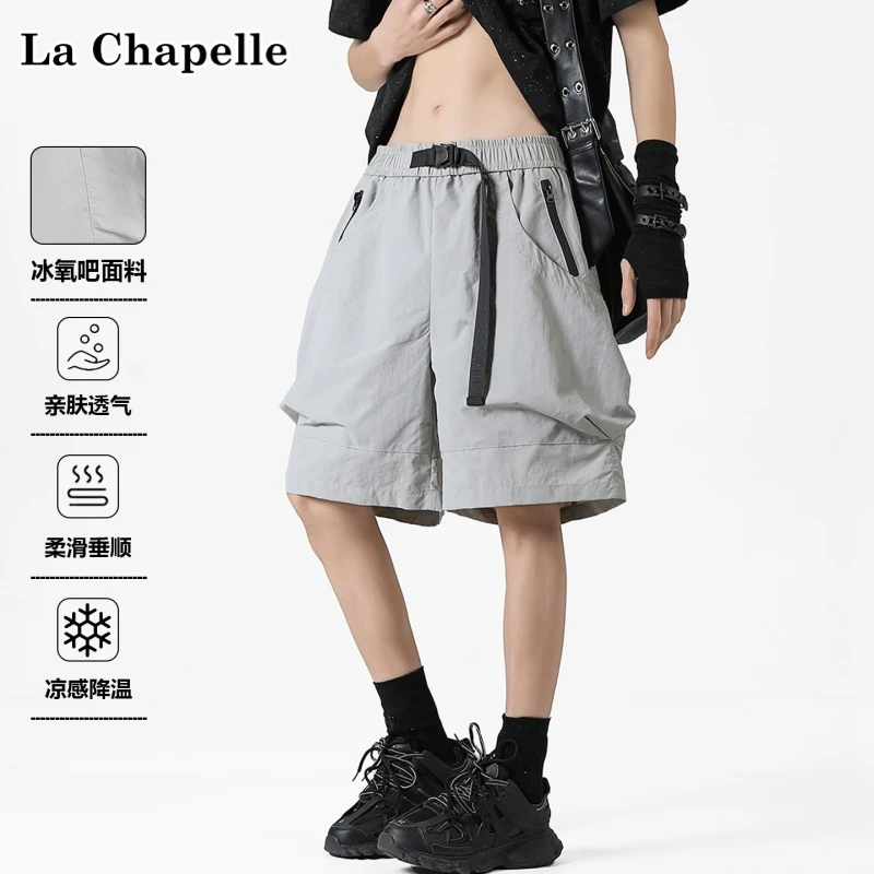 La Chapelle/拉夏贝尔工装短裤男款夏季美式潮牌宽松休闲五分裤子