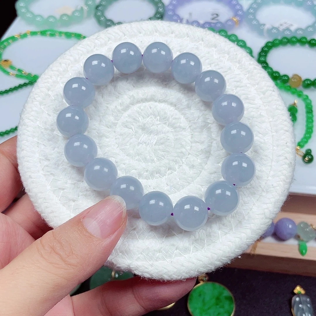 翡翠未镶嵌手链天然缅甸翡翠A货卡12.7