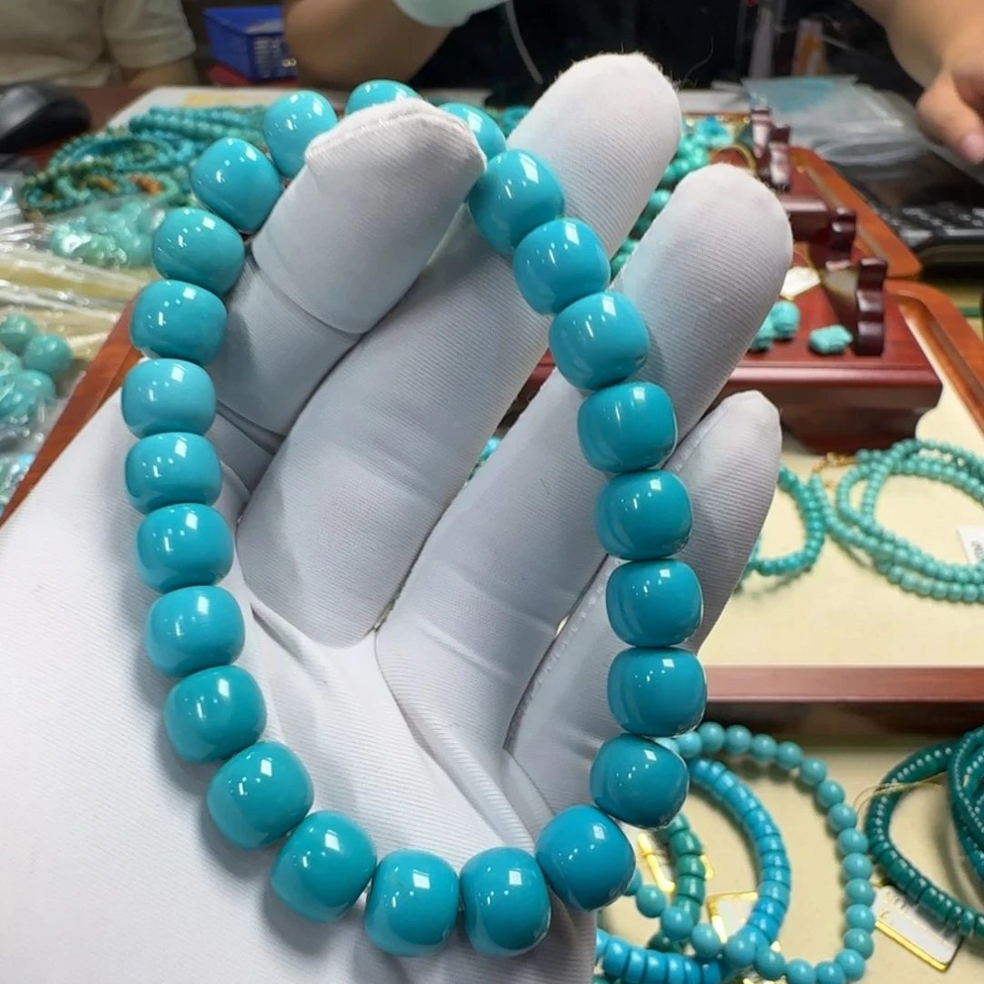 绿松石未镶嵌老型手串9mm 65500