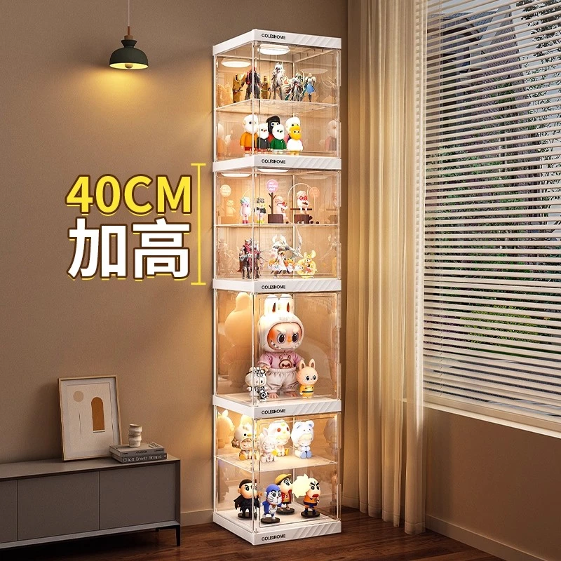 手办展示柜透明摆件盲盒高达适用乐高模型收纳展示架陈列收藏柜