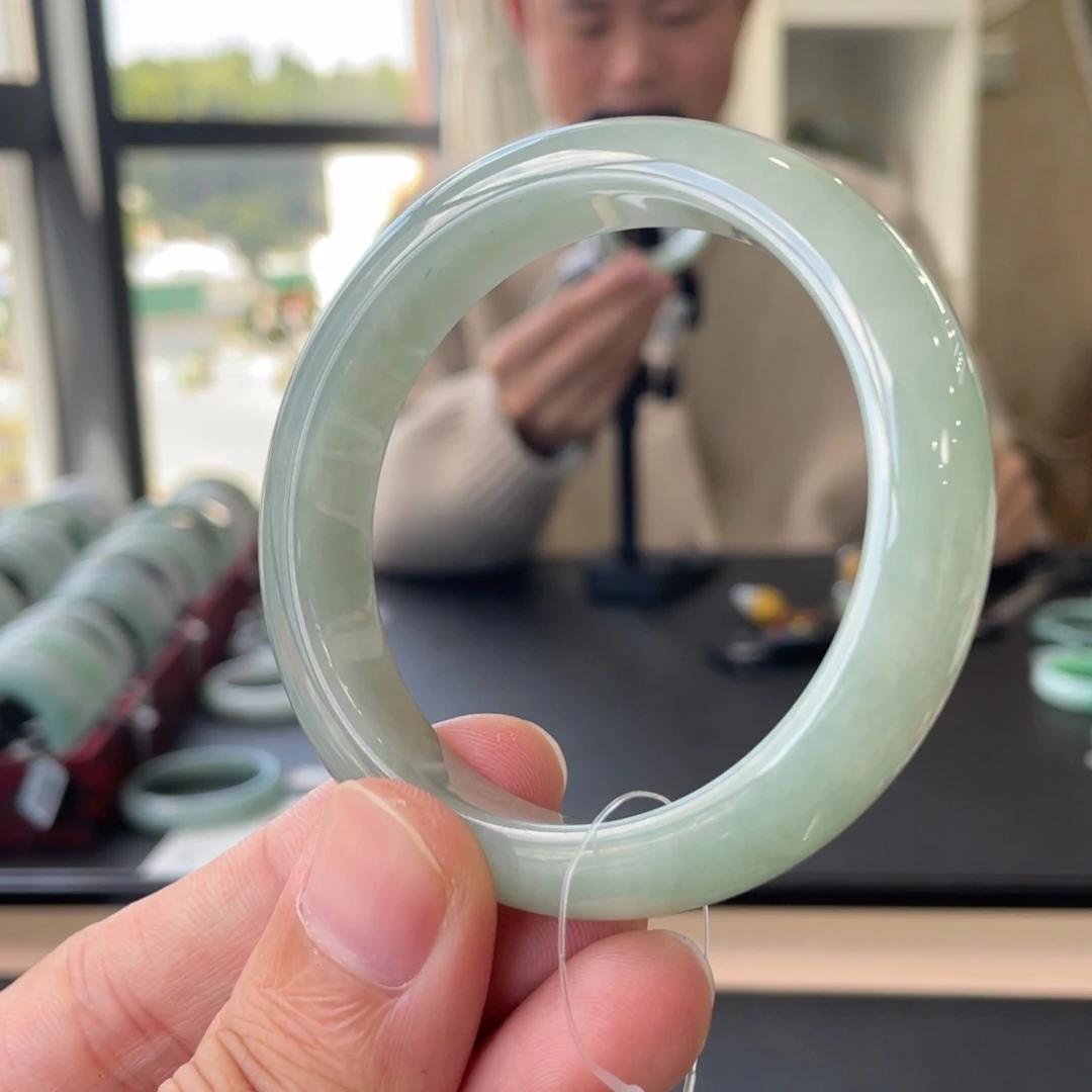 翡翠未镶嵌手镯6号链接56