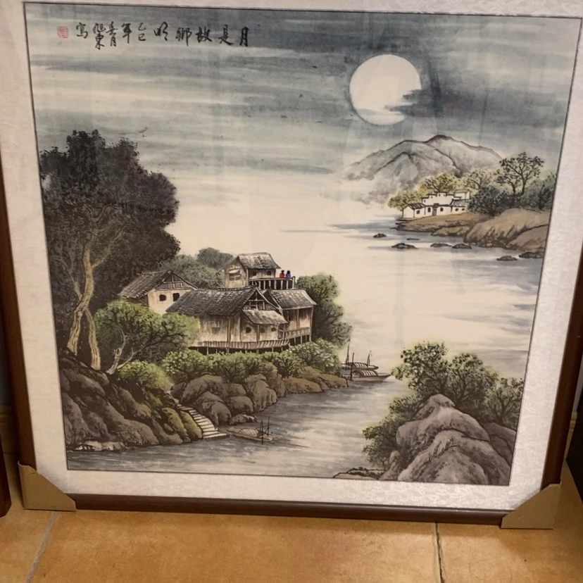 【闪购商品】国画手绘国画带框83.83