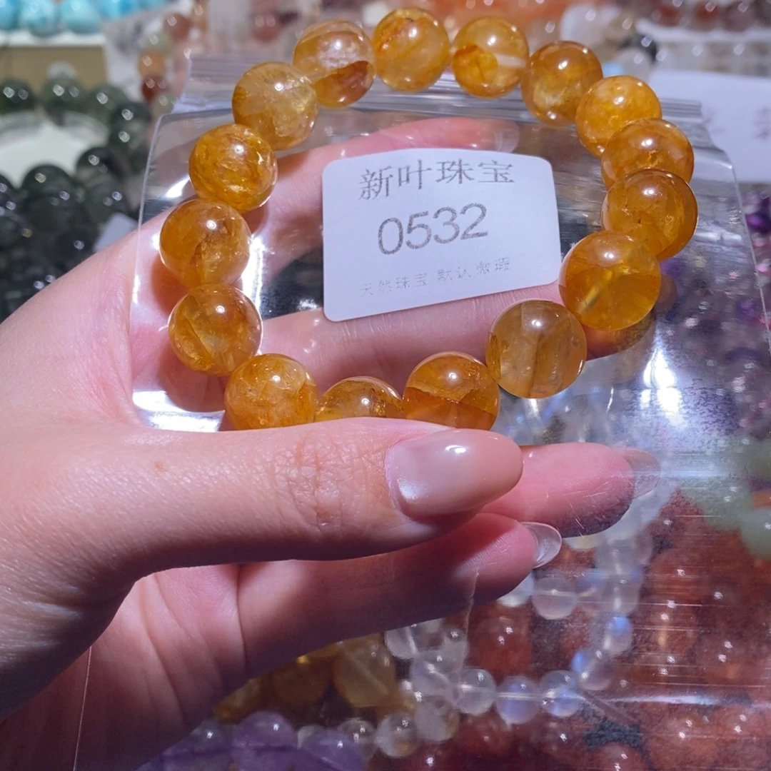 未镶嵌手链水晶黄胶花