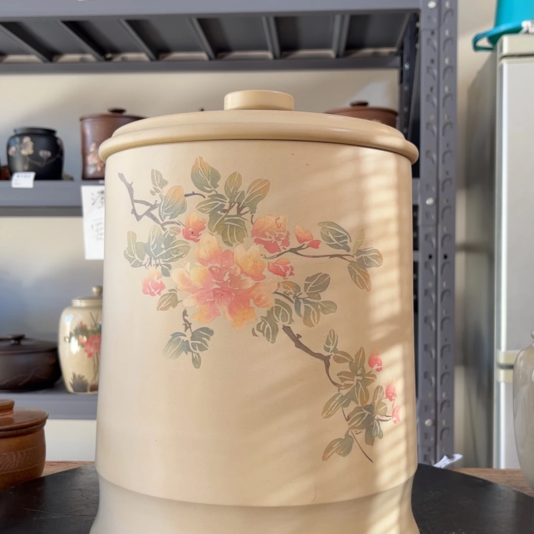 白泥哑光存茶缸9饼微瑕20