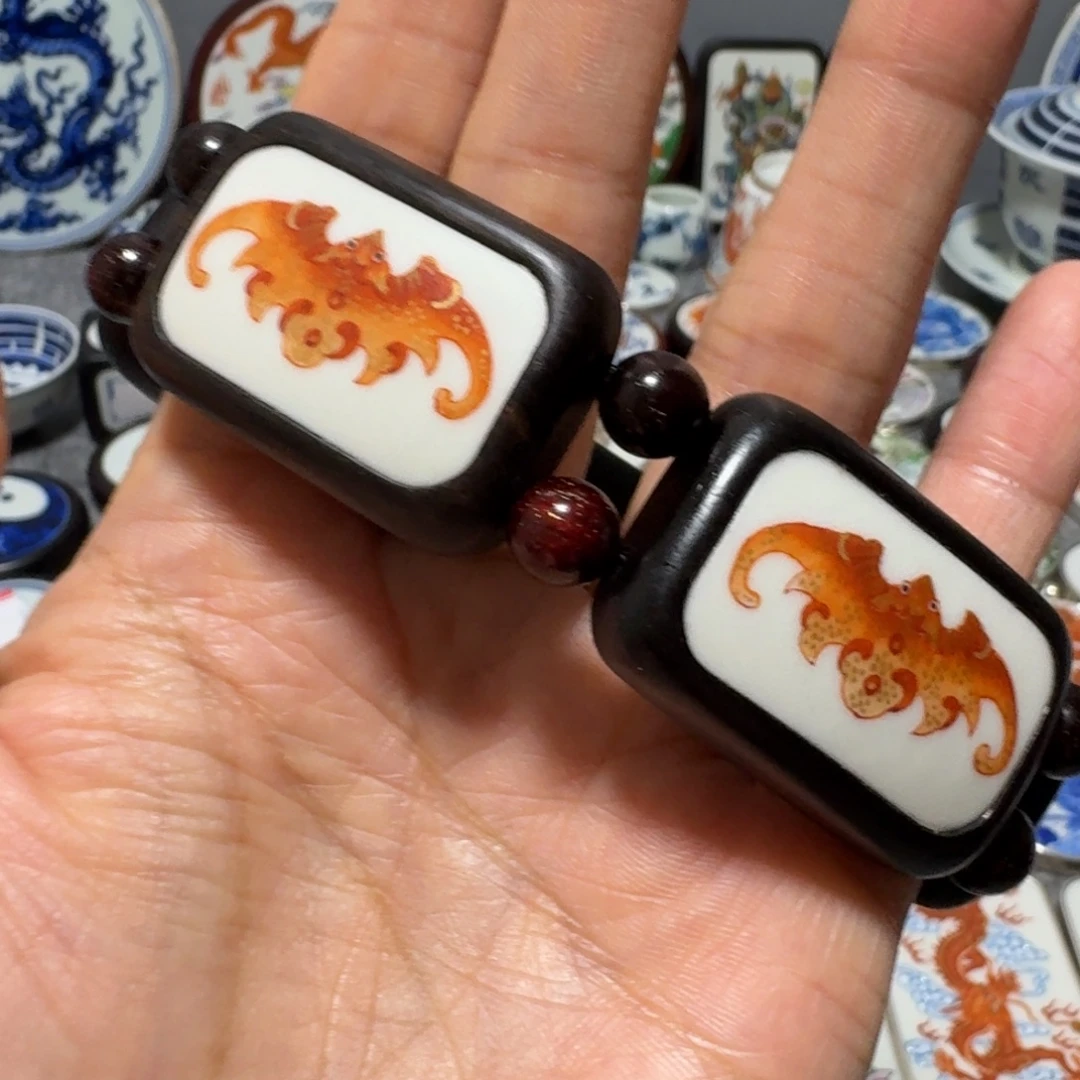 挚***爱瓷片五福手串一串