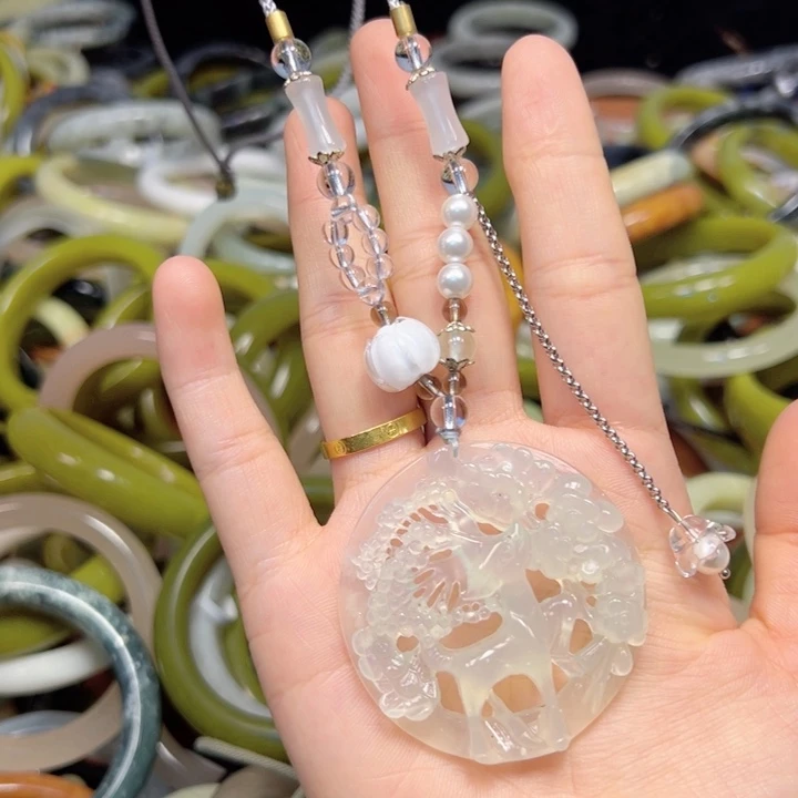 未镶嵌蛇纹石玉手镯