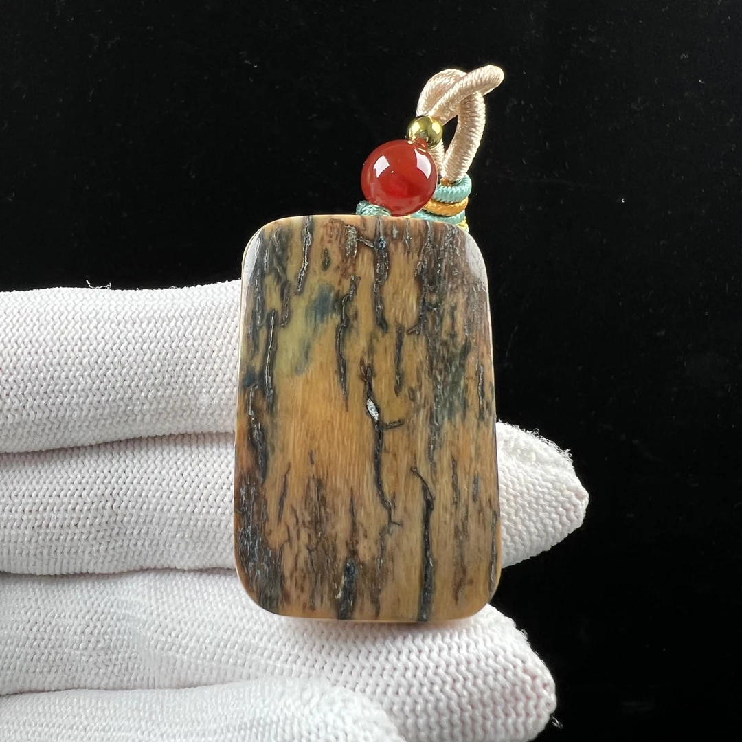 P4489天然猛犸牙金皮肥皂 无事牌25*39*9mm支持鉴定 假一罚四