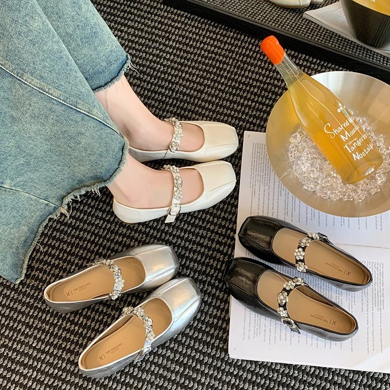 法式设计玛丽珍女鞋2025新款平底鞋仙女风配裙子单鞋-295