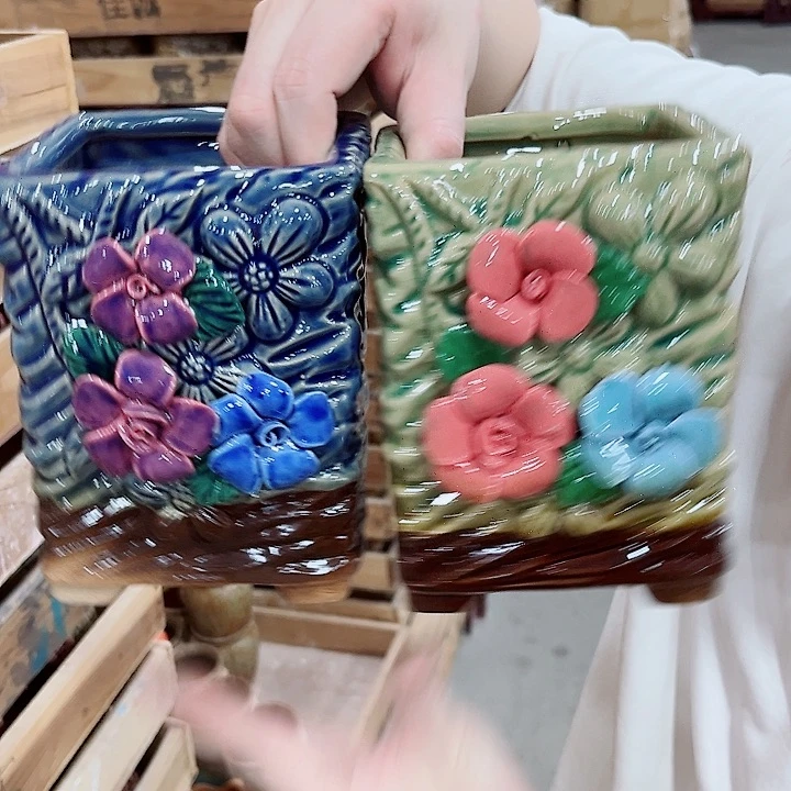 有孔.凑单10元陶瓷花盆发货！