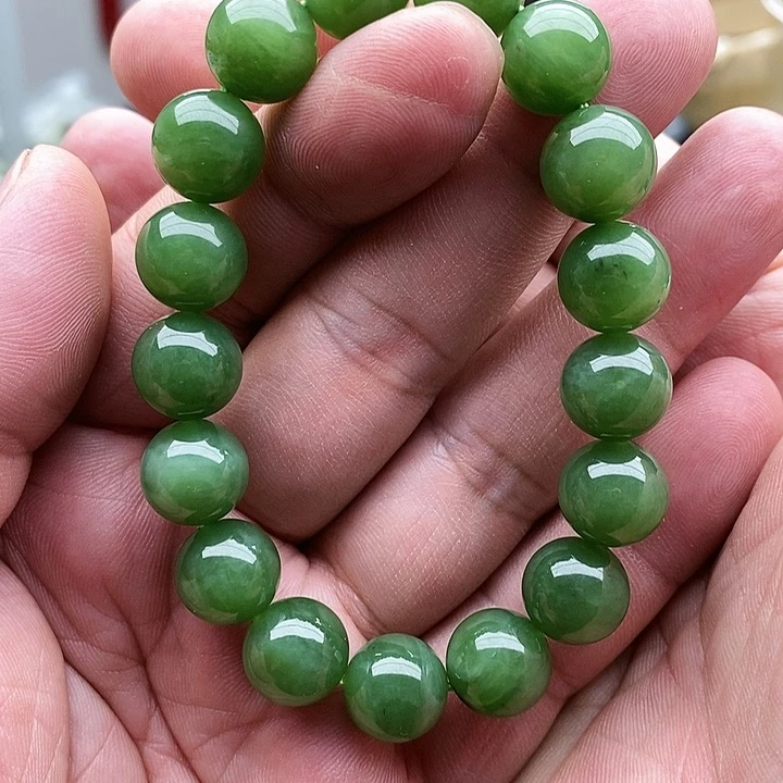 【闪购商品】未镶嵌手串和田玉碧玉12