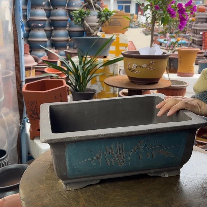 紫砂宜兴紫砂蓝色31马槽