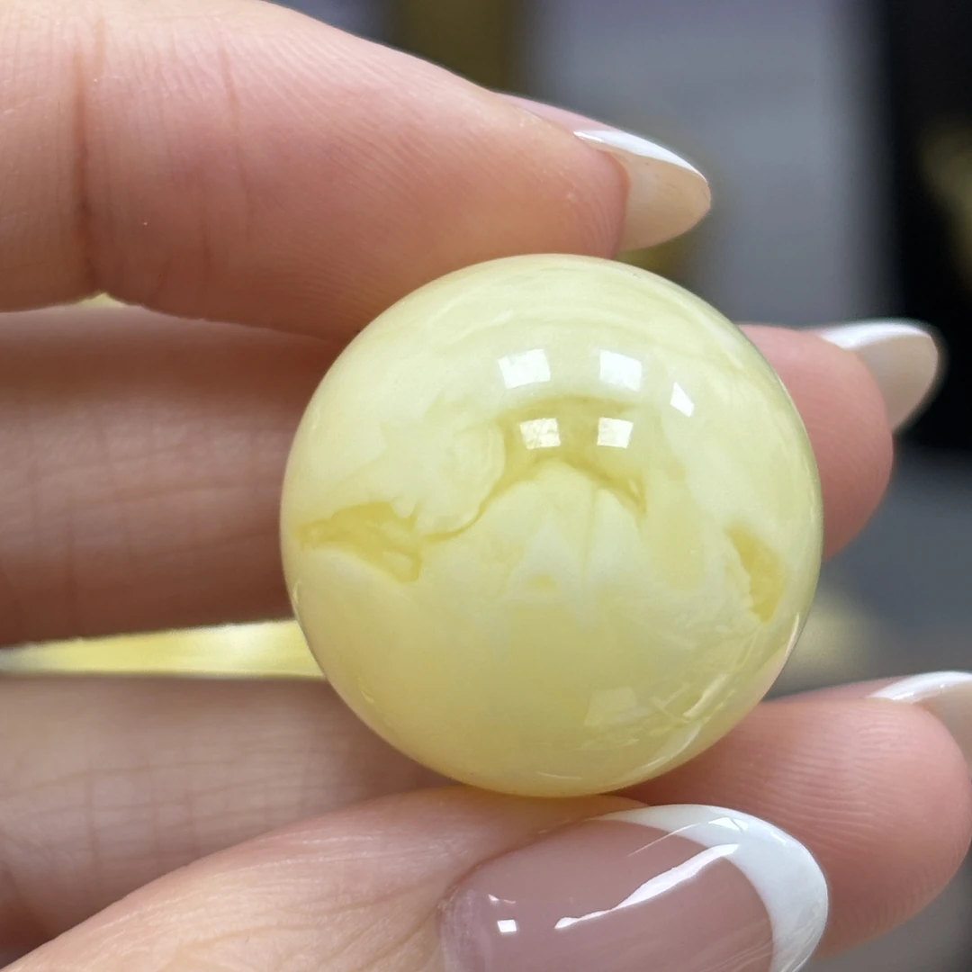 21.3mm 小妖珠宝天然原矿琥珀蜜蜡