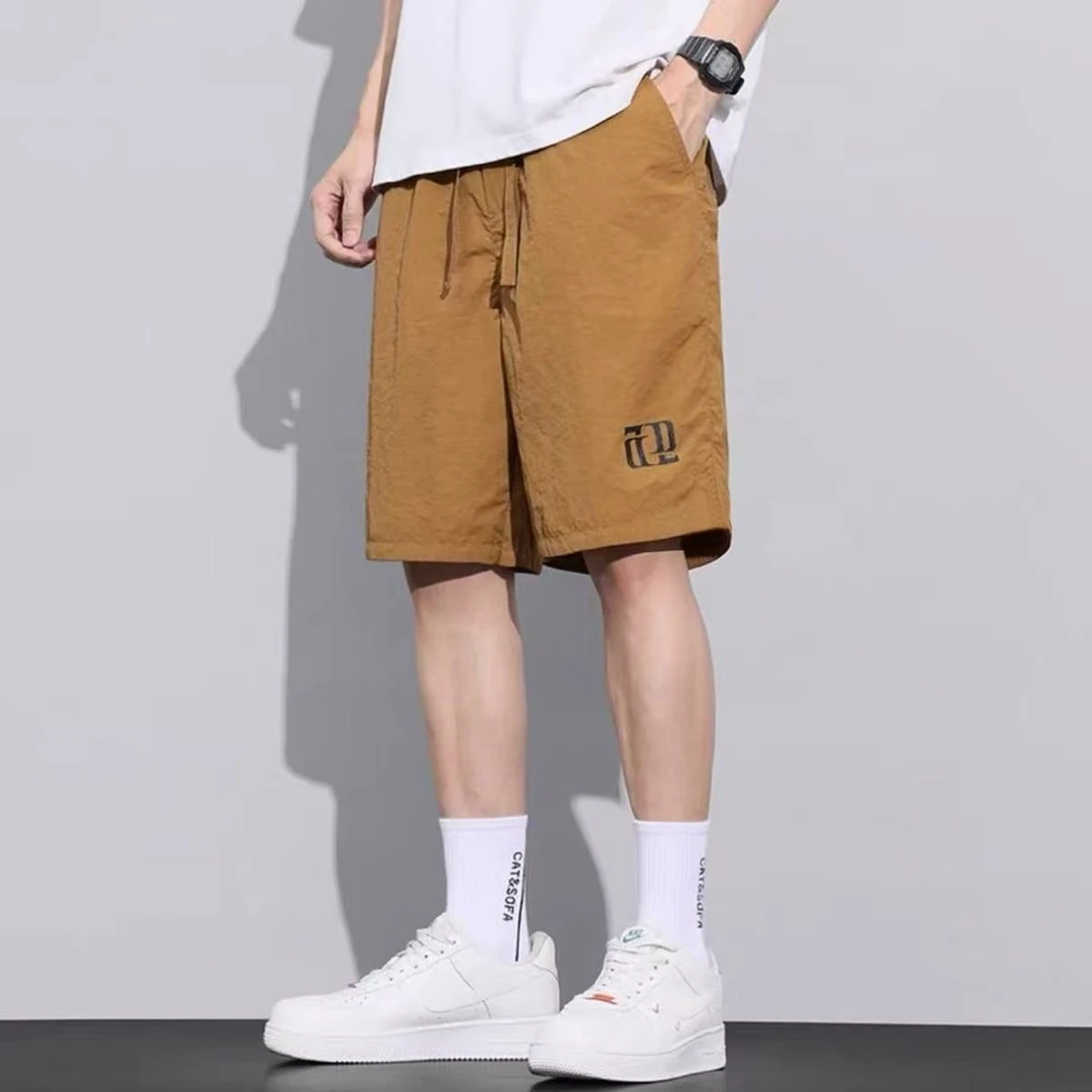 冰感五分裤男夏季冰丝薄款休闲短裤男士透气百搭男款工装5分裤A99