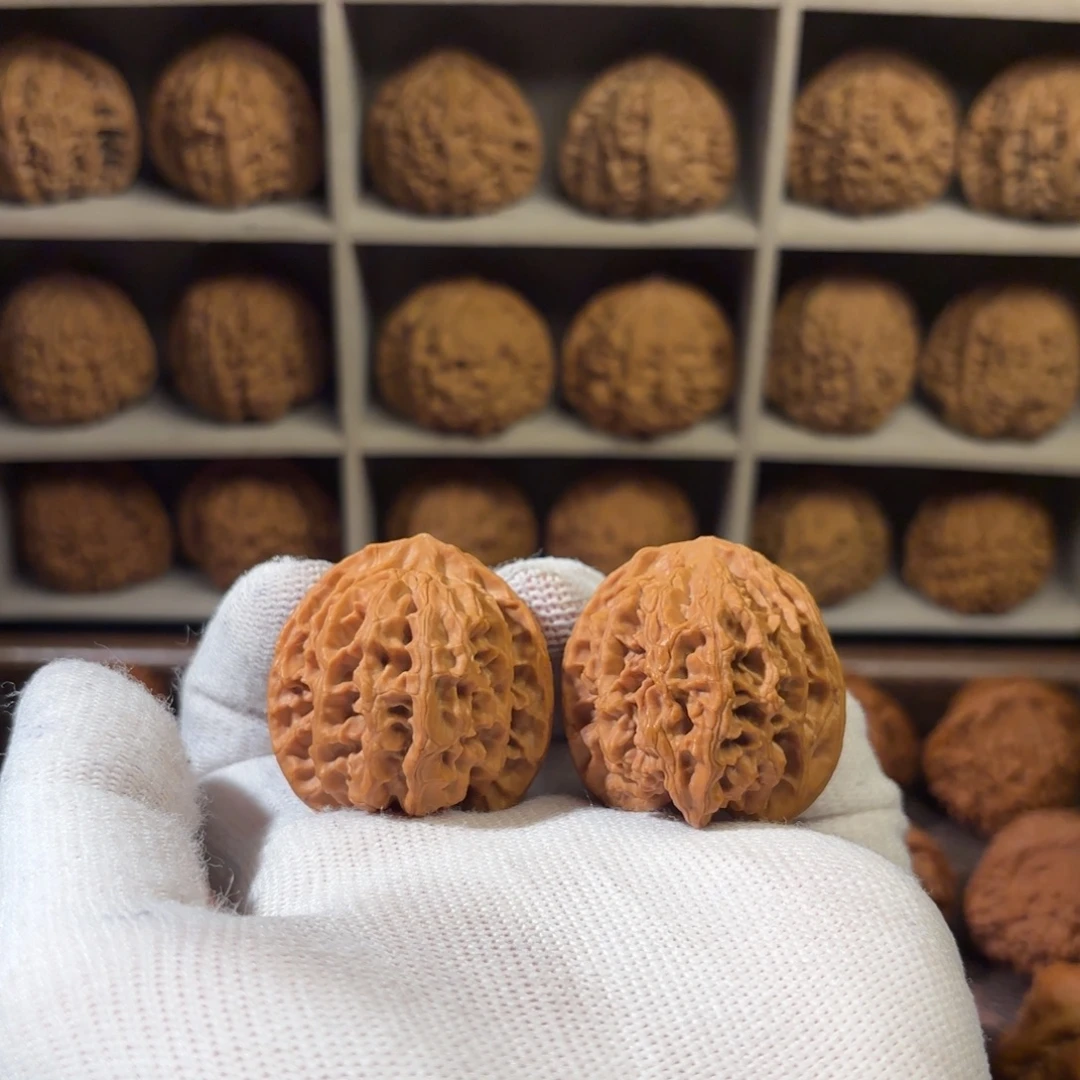 文玩核桃把件37尺全品苹果园